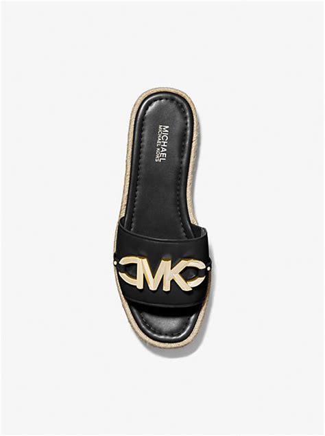 izzy slide michael kors|Izzy Embellished Leather Sandal .